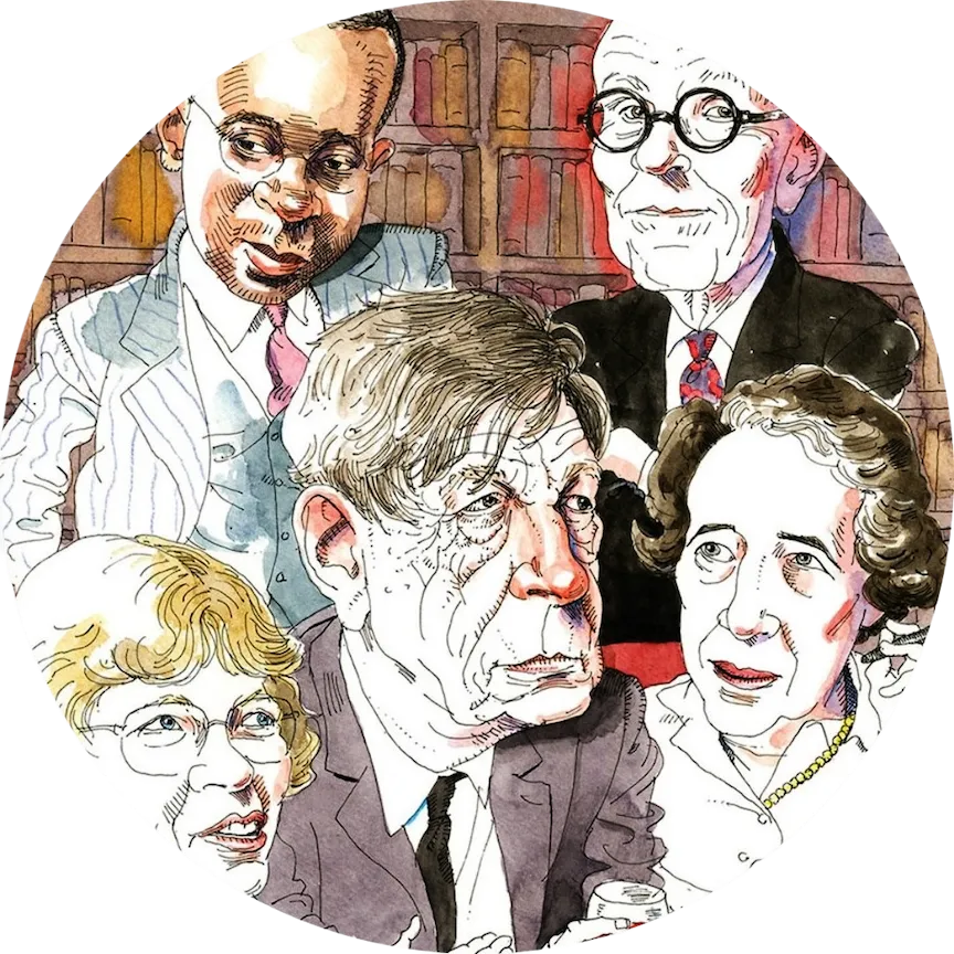 An illustration of participants in the University Seminars.